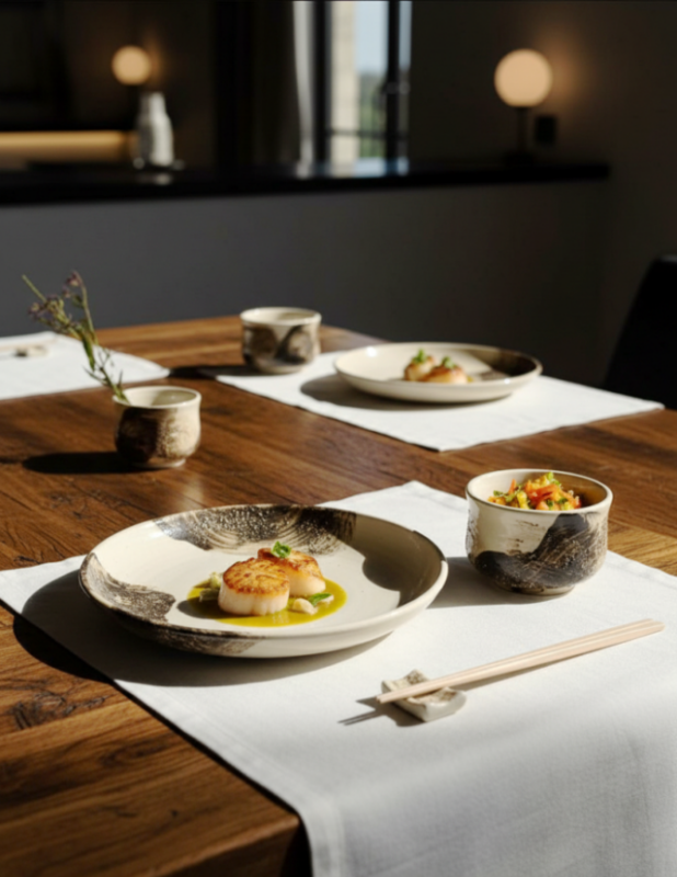 vente assiette et ramequin design ceramique toulouse